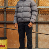 Steel Grey Kabru Hooded Puffer Jacket