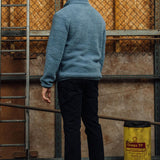 Petrol Blue 1/4 Zip Sherpa Jacket