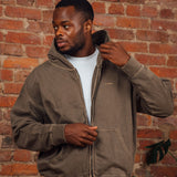 Washed Coffee RMDY. Zip Hoodie