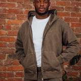 Washed Coffee RMDY. Zip Hoodie