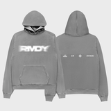 Washed Slate Blurred Hoodie