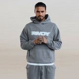 Washed Slate Blurred Hoodie