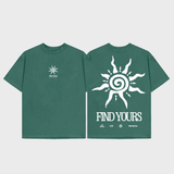Sun Smash RMDY. Graphic Tee Forest Green