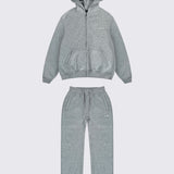 Grey Marl RMDY. Zip Hoodie & Jogger Tracksuit Set