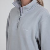 Soft Grey 1/4 Zip Fleece Jacket