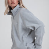 Soft Grey 1/4 Zip Fleece Jacket