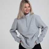 Soft Grey 1/4 Zip Fleece Jacket