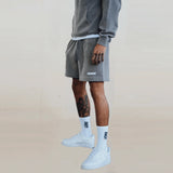 Slate Blurred Hoodie & Shorts Set