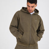 Washed Olive RMDY. Zip Hoodie & Jogger Tracksuit Set